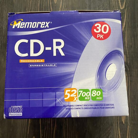 Memorex 52X CD-R Disc's, Compact Disc Recordable, Full Sealed Box - Picture 2 of 5